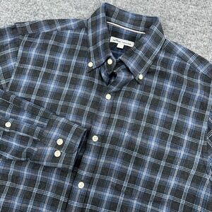 Peter Millar Shirt Mens Small Blue Plaid Greymouth Flannel Sport Button Down
